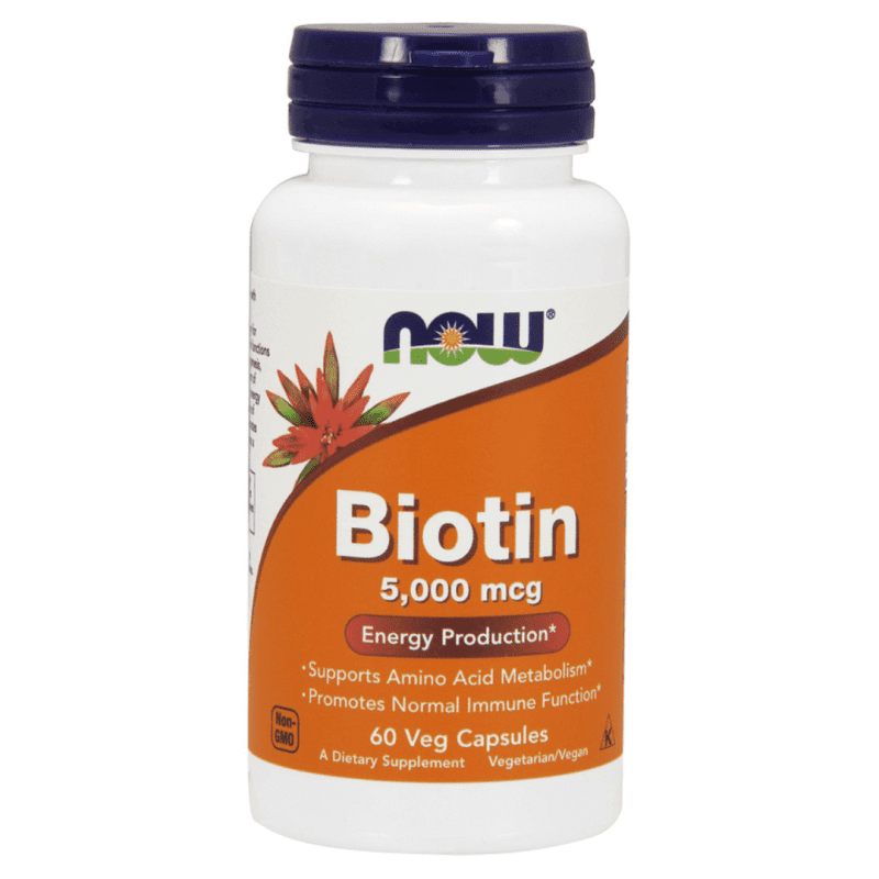 NOW Biotin (Витамин B-7) 5000 мкг - 60 капсули